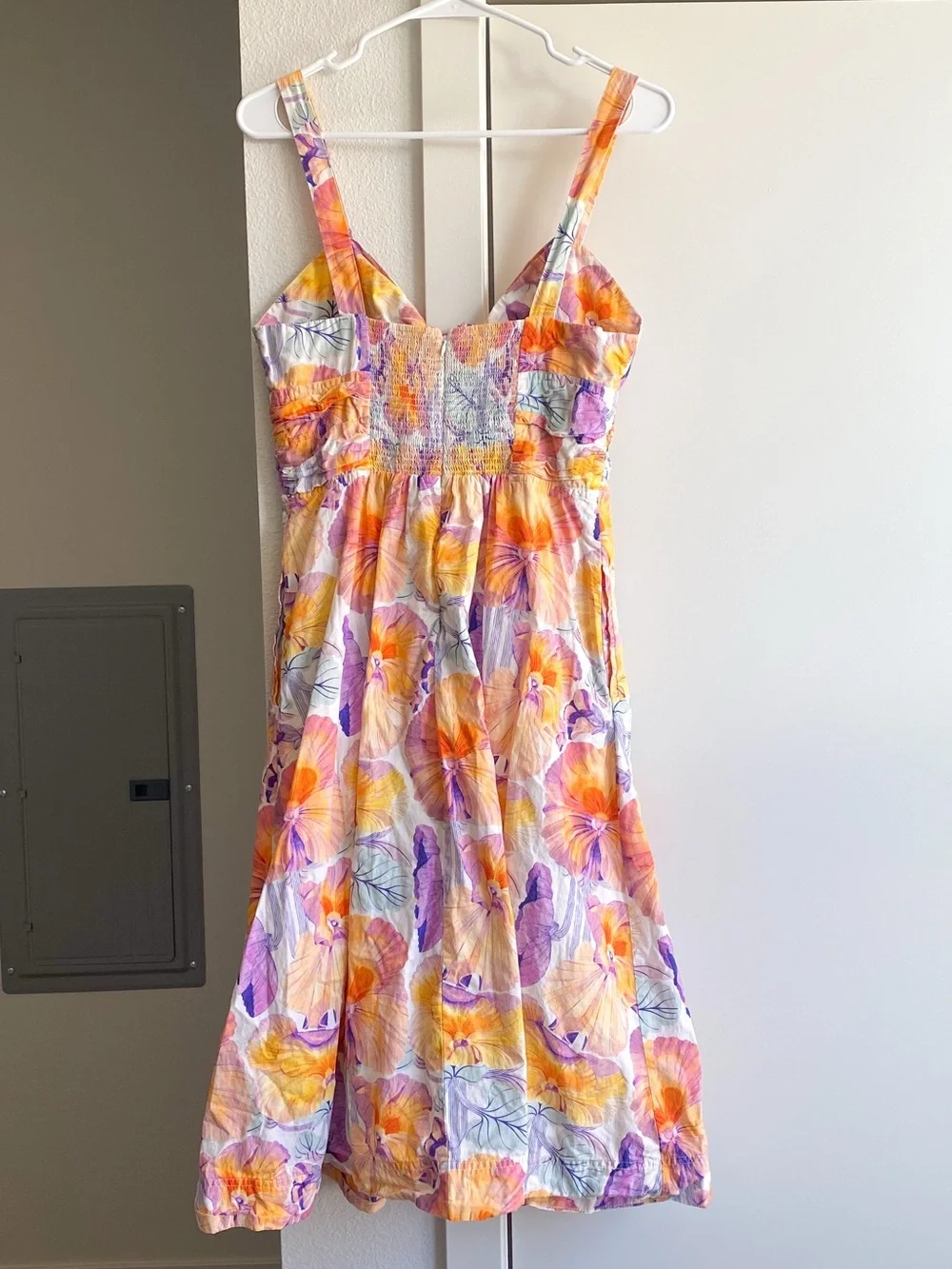 Anthropologie Cecilia Pettersson Floral Tie-Front Sundress Sz 8 beach resortwear - Picture 3 of 9
